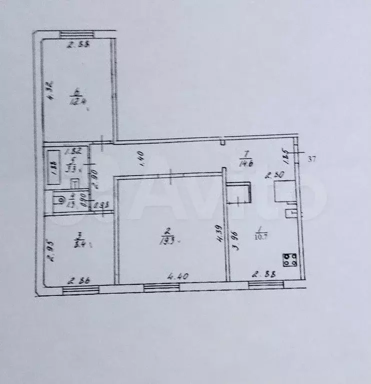 3-к. квартира, 74 м, 1/9 эт. - Фото 0