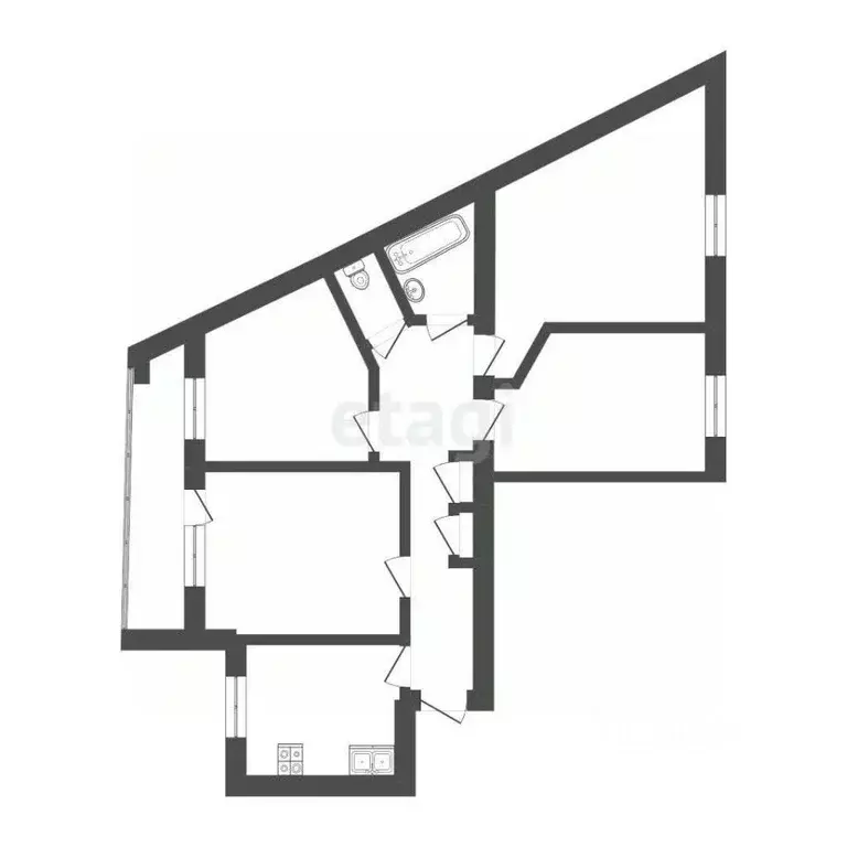 4-к кв. Костромская область, Кострома Самоковская ул., 7 (96.9 м) - Фото 1