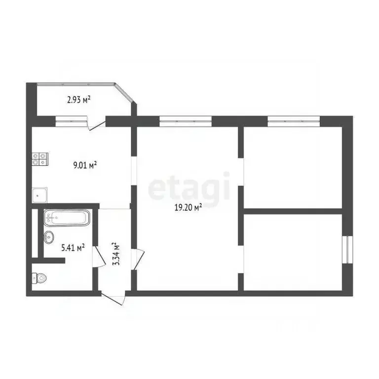 3-к кв. Тюменская область, Тюмень ул. Павла Шарова, 5 (56.1 м) - Фото 2