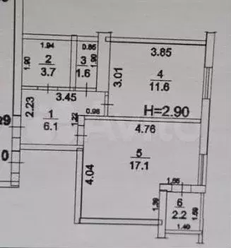 1-к. квартира, 40,1 м, 2/7 эт. - Фото 0