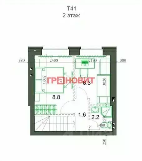 Таунхаус, 41.3 м - Фото 1