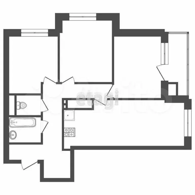 4-к. квартира, 126 м, 6/9 эт. - Фото 0