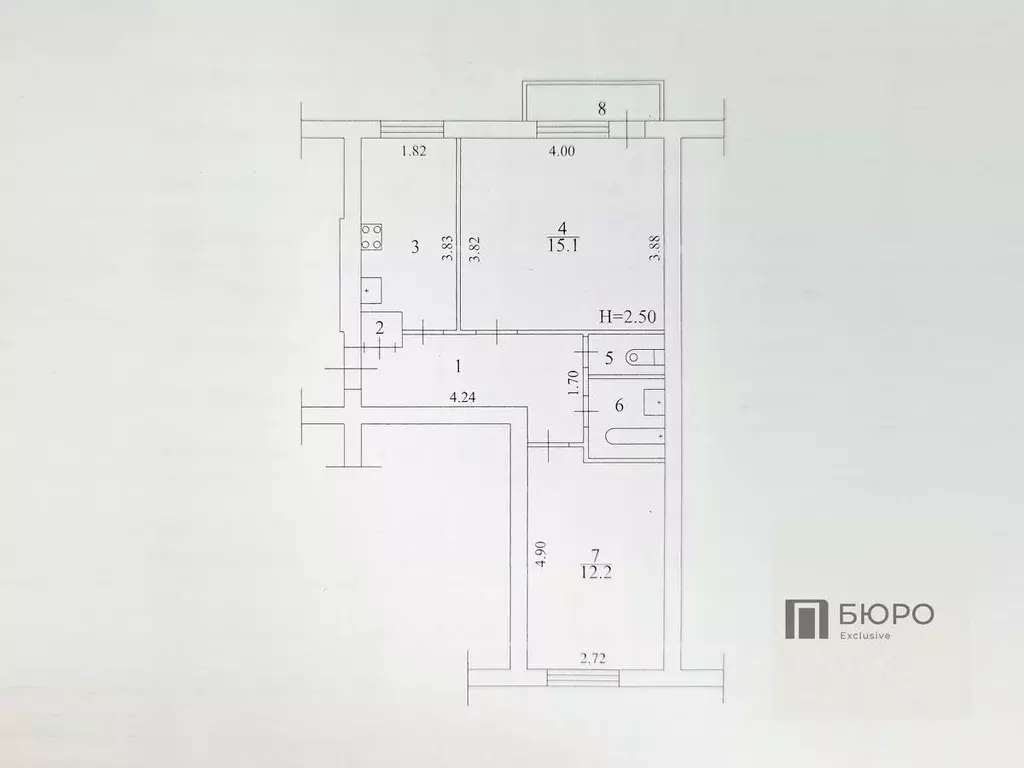 2-к кв. Волгоградская область, Волжский ул. Мира, 19 (43.3 м) - Фото 1