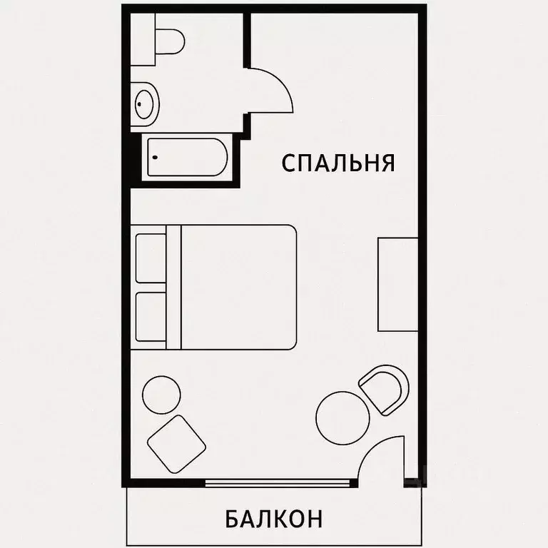 Студия Крым, Ялта ул. Рузвельта, 12А (30.0 м) - Фото 2