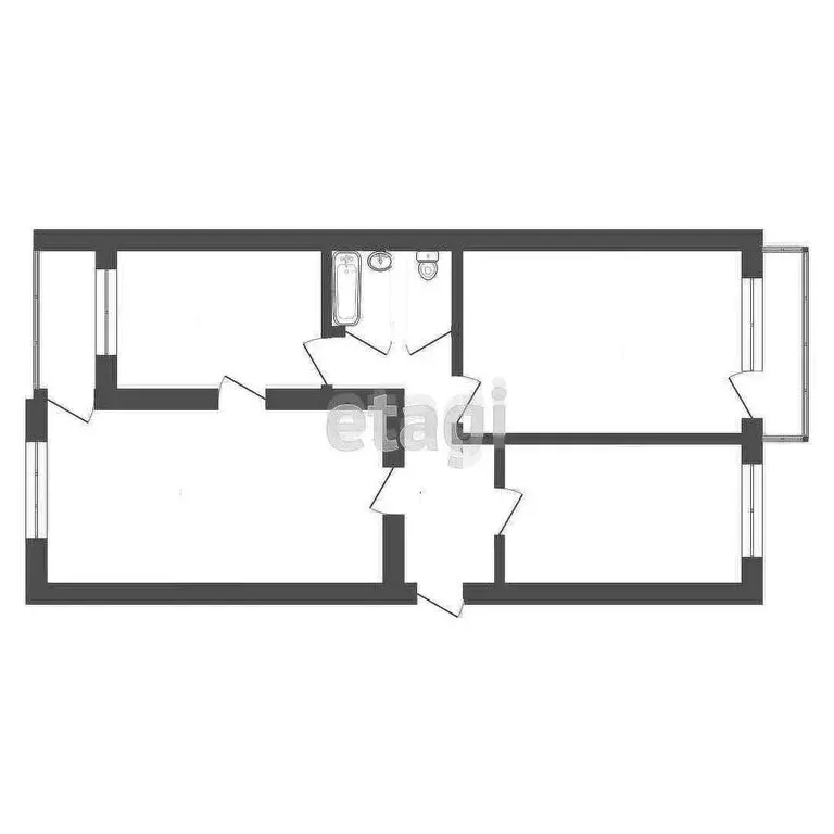 3-комнатная квартира: Ачинск, Индустриальная улица, 21 (60.3 м) - Фото 1