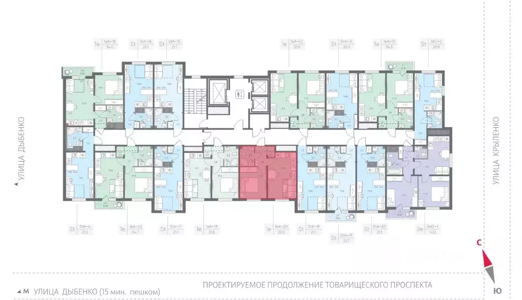 1-к кв. Санкт-Петербург Товарищеский просп., 38Б (33.0 м) - Фото 1