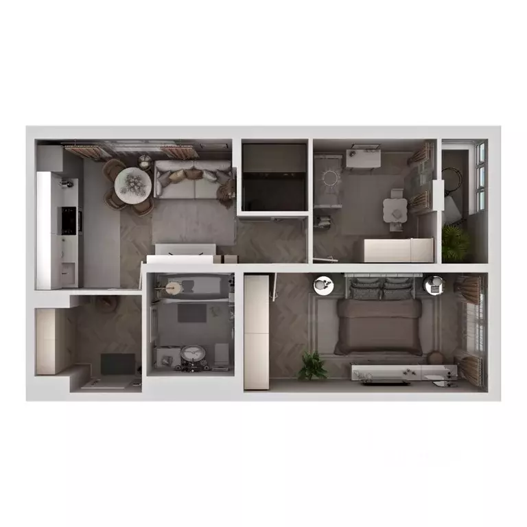2-к кв. Иркутская область, Иркутск ул. Пушкина (55.4 м) - Фото 1