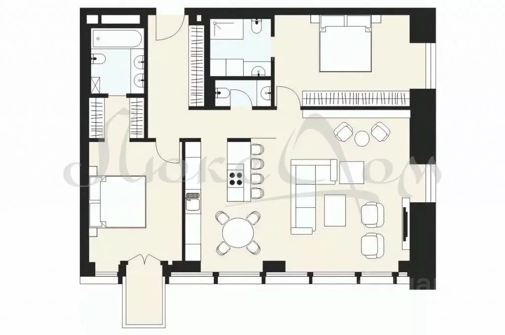 3-к кв. Москва ул. Братьев Фонченко, вл3 (117.2 м) - Фото 1