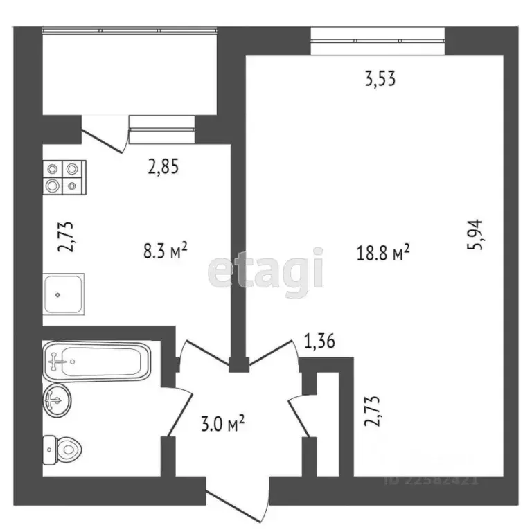 1-к кв. Удмуртия, Ижевск ул. Ворошилова, 91 (36.0 м) - Фото 1