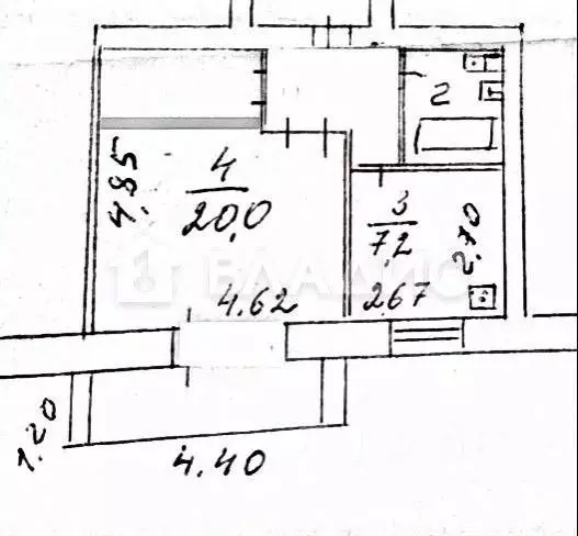 1-к кв. Пензенская область, Пенза ул. Пушанина, 24 (38.5 м) - Фото 2