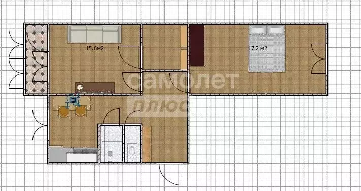 2-к кв. Алтайский край, Белокуриха ул. Академика Мясникова, 20 (47.0 ... - Фото 2