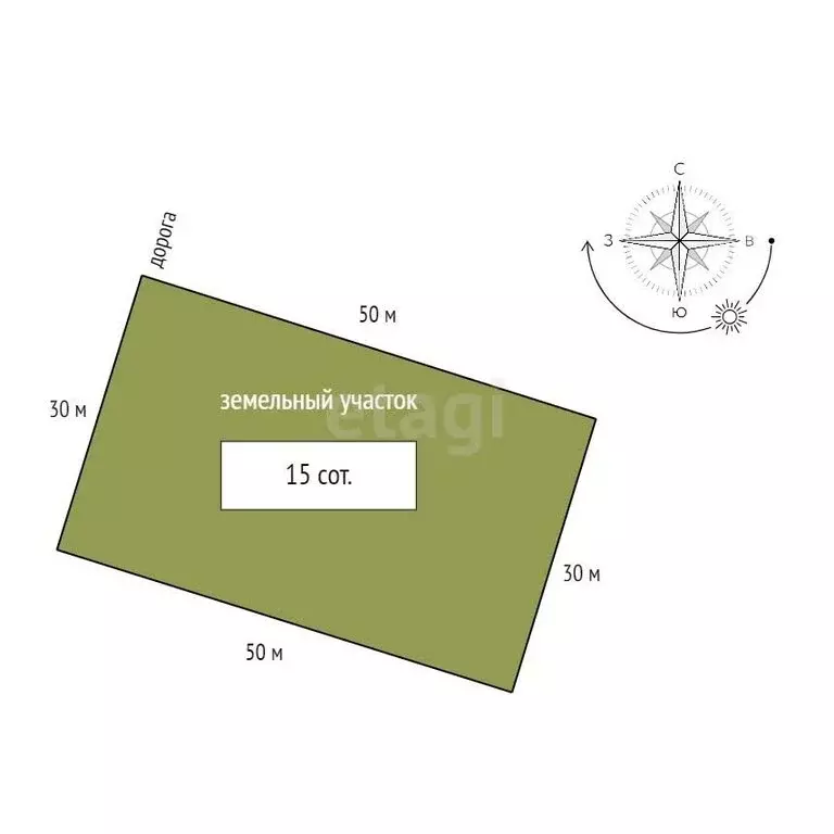 Участок в село Шагаровка, Клюквенная улица (15 м) - Фото 1