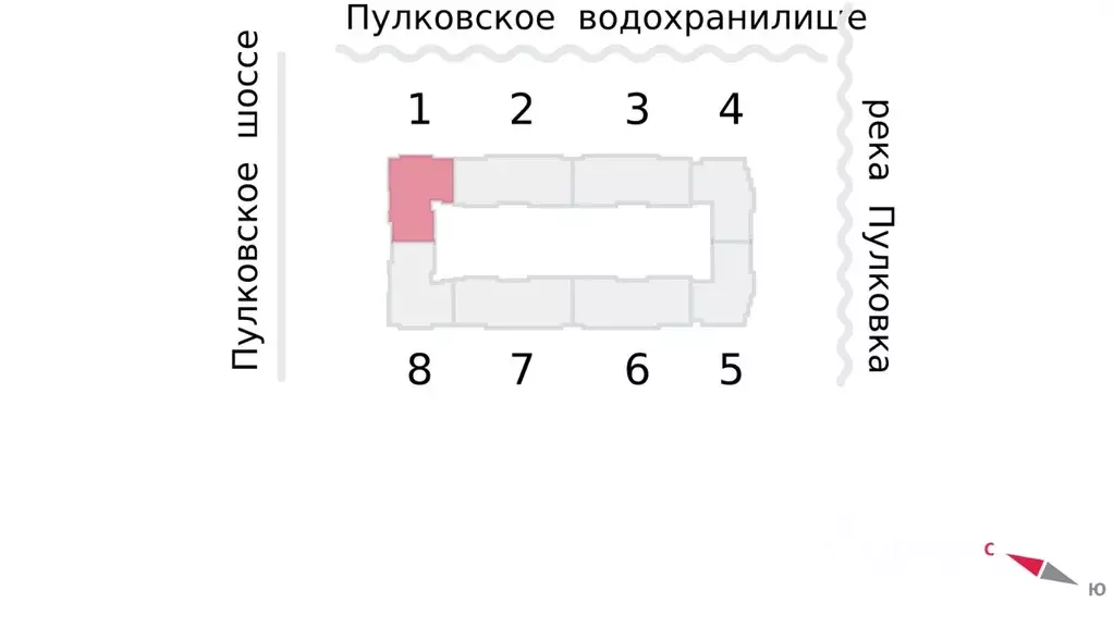 Студия Санкт-Петербург пос. Шушары, Пулково Лэйк жилой комплекс (23.6 ... - Фото 2