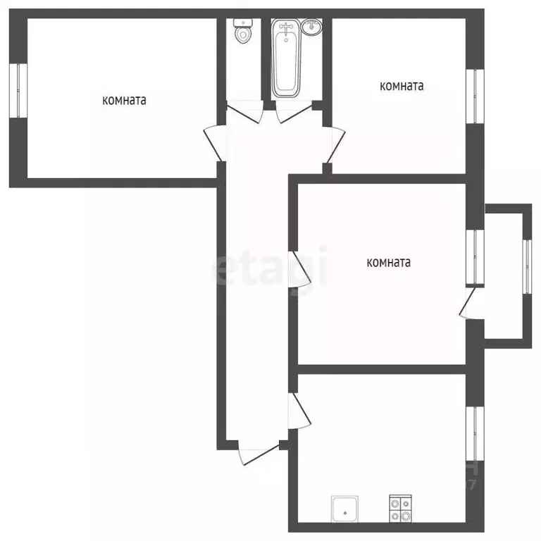 3-к кв. Смоленская область, Смоленск ул. Нормандия-Неман, 9 (67.3 м) - Фото 1
