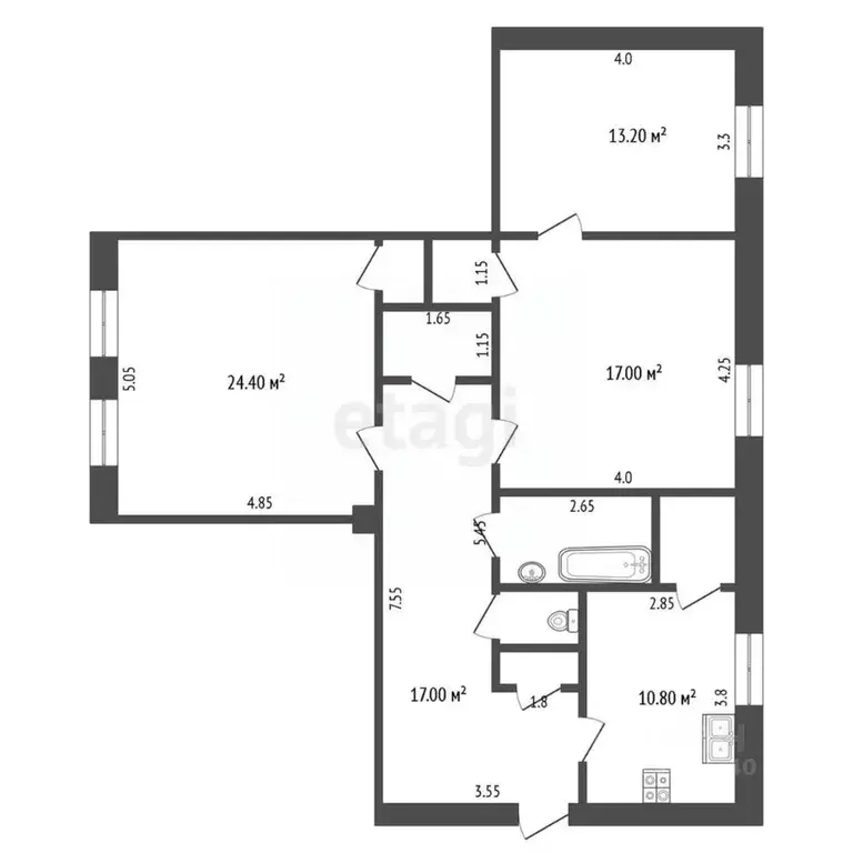 3-к кв. Орловская область, Орел Гостиная ул., 3 (94.6 м) - Фото 1