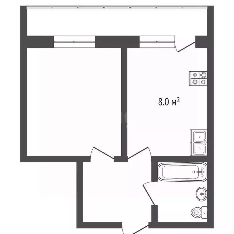 1-к кв. Забайкальский край, Чита ул. Богомягкова, 49 (30.5 м) - Фото 2