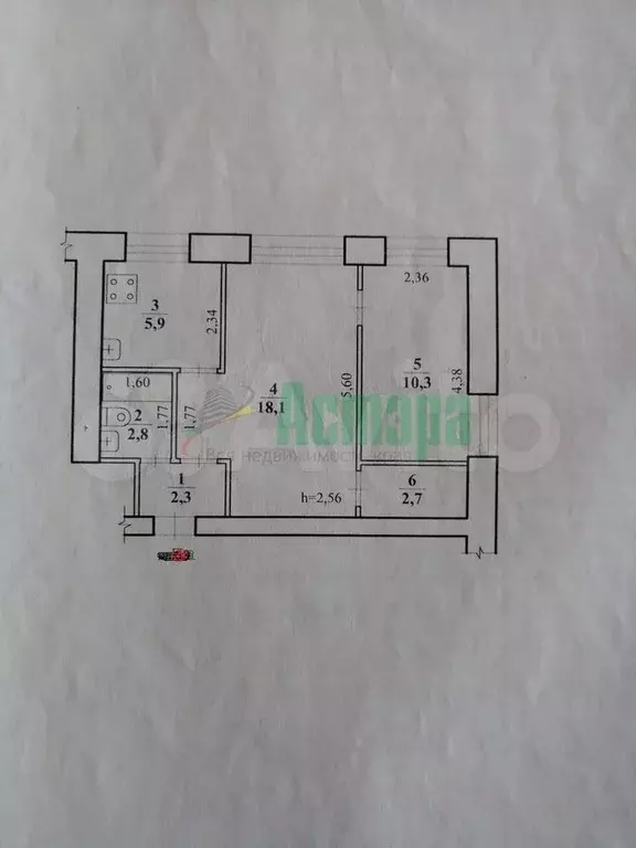 2-к. квартира, 43 м, 1/5 эт. - Фото 0