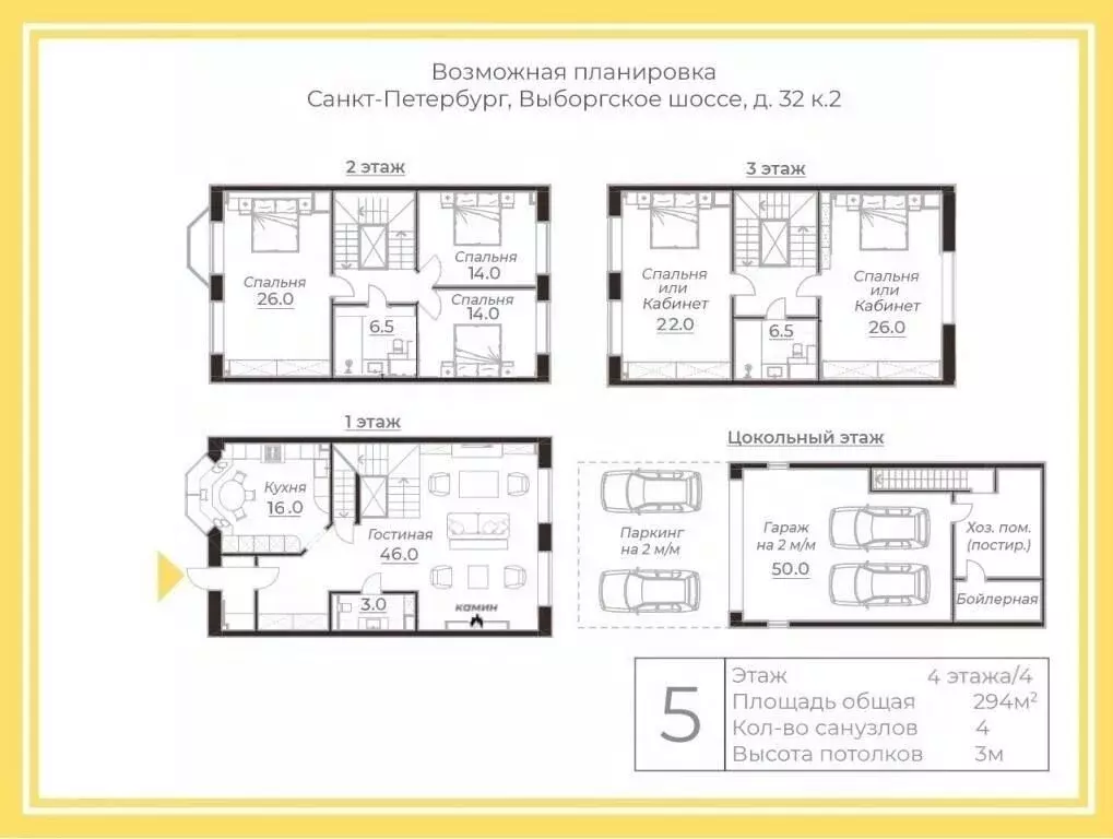 Таунхаус в Санкт-Петербург Выборгское ш., 32к2 (294 м) - Фото 2