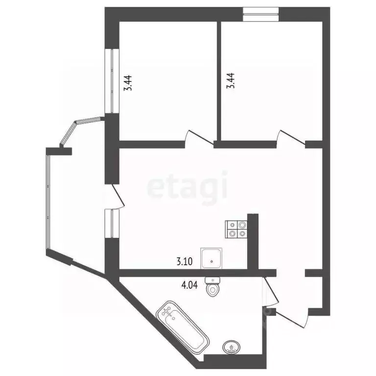 2-к кв. Московская область, Руза Северное сияние мкр, 4 (50.8 м) - Фото 2