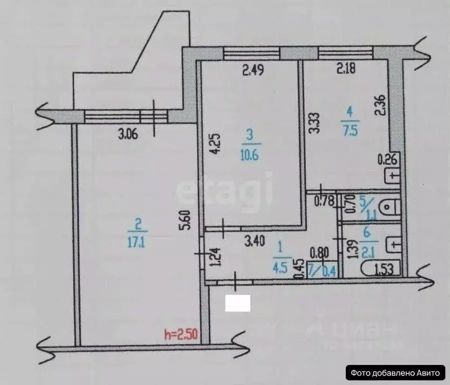 2-к кв. Алтайский край, Барнаул ул. Панфиловцев, 18 (43.3 м) - Фото 2