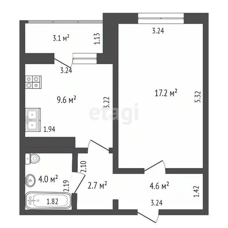 1-к кв. Удмуртия, Ижевск ул. Михаила Петрова, 43к4 (39.0 м) - Фото 0