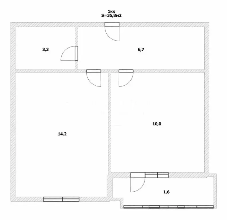 1-комнатная квартира: Калининградская область, Гурьевский ... - Фото 1