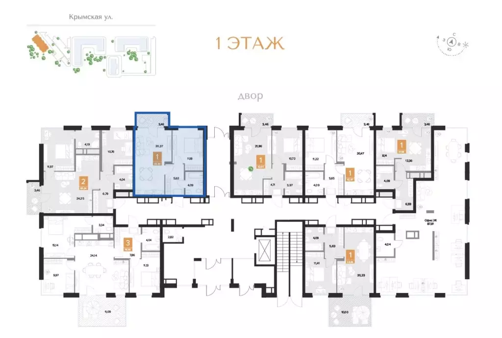 Продаётся 1-к квартира, 42.3 м - Фото 1