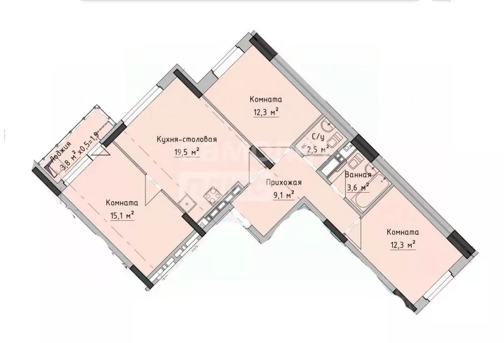 3-к кв. Удмуртия, Ижевск ул. Холмогорова, 89 (78.2 м) - Фото 0