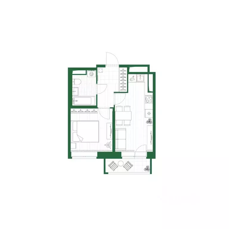 2-к кв. Санкт-Петербург ул. Ивинская, 1к1 (35.69 м) - Фото 0