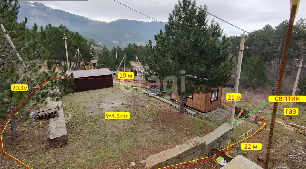 Участок в Крым, Ялта Ени-Дерекой мкр, 91 (4.5 сот.) - Фото 1