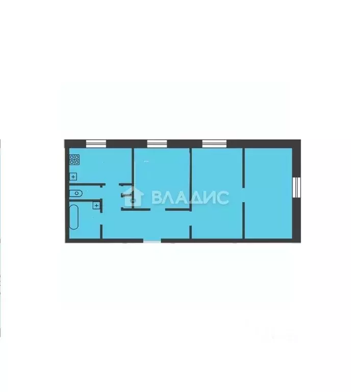 3-к кв. Нижегородская область, Нижний Новгород Путейская ул., 1 (62.0 ... - Фото 2