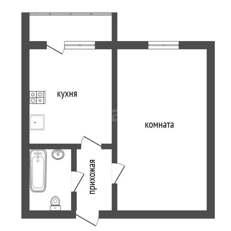 1-комнатная квартира: посёлок Отрадное, Романтическая улица, 2 (38 м) - Фото 1