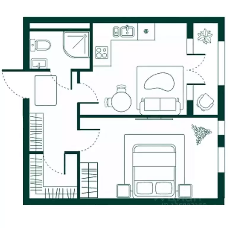 1-к кв. Дагестан, Дербент Новая История жилой комплекс (34.72 м) - Фото 1