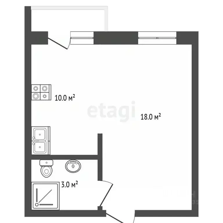 1-к кв. Московская область, Химки Новогорск мкр, ул. Ивановская, 8к1 ... - Фото 2