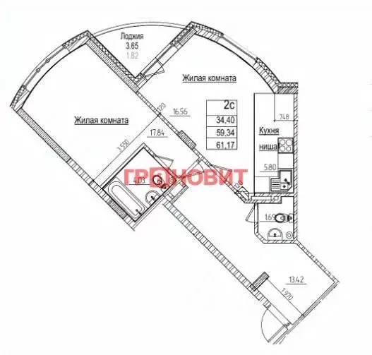 1-к кв. Новосибирская область, Новосибирск ул. Дуси Ковальчук, 242 ... - Фото 1