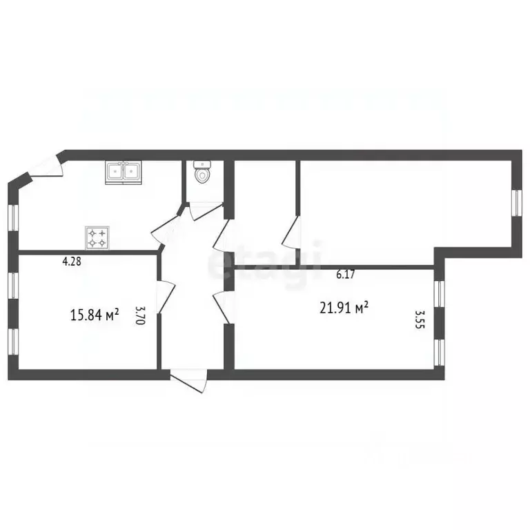 1-к кв. Санкт-Петербург Кронверкская ул., 14 (38.0 м) - Фото 1
