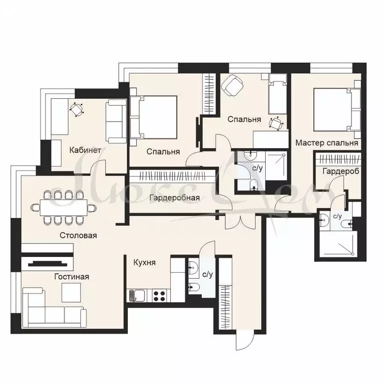 4-комнатная квартира: Москва, улица Маршала Конева, 14 (228 м) - Фото 2