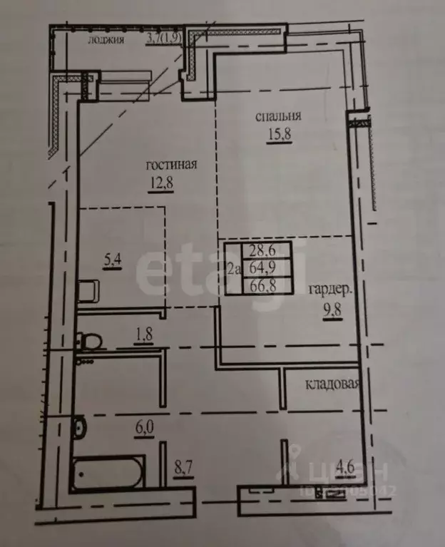 2-к кв. Забайкальский край, Чита ул. Ленина, 150 (65.3 м) - Фото 2