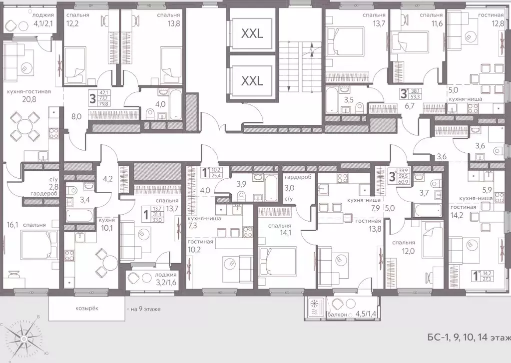 Студия Пермский край, Пермь ул. Серебристая, 3 (25.4 м) - Фото 2