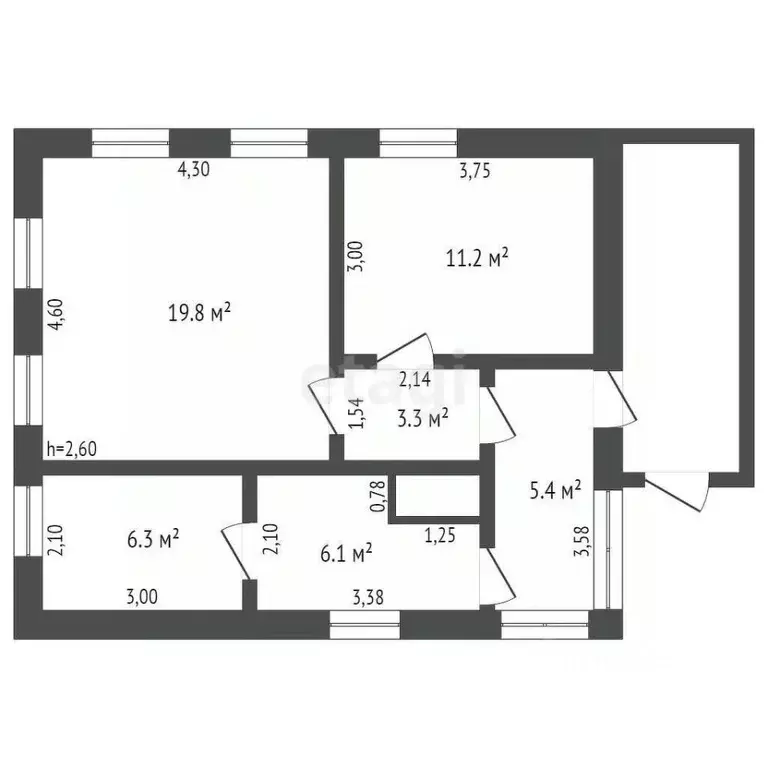Дом в Кемеровская область, Междуреченск Сыркашинская ул., 76 (54 м) - Фото 1