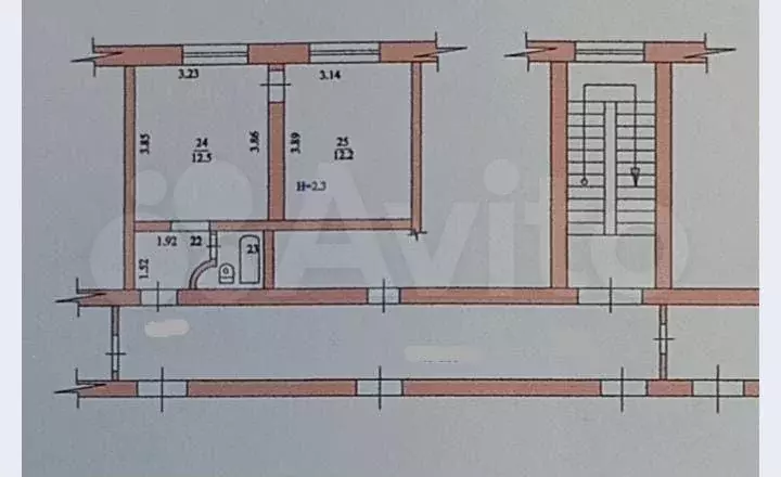 2-к. квартира, 30 м, 2/5 эт. - Фото 0