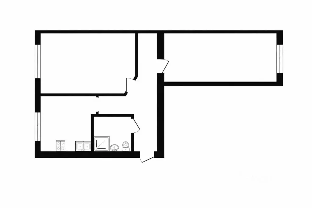 2-к кв. Московская область, Королев Болшево мкр, Гражданская ул., 43 ... - Фото 2