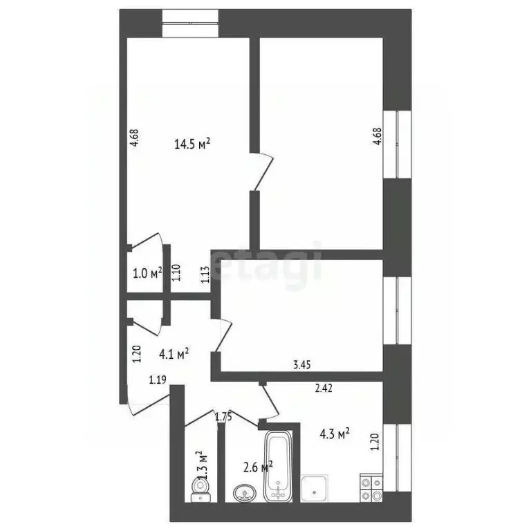 3-к кв. Свердловская область, Талицкий городской округ, пос. Троицкий ... - Фото 2