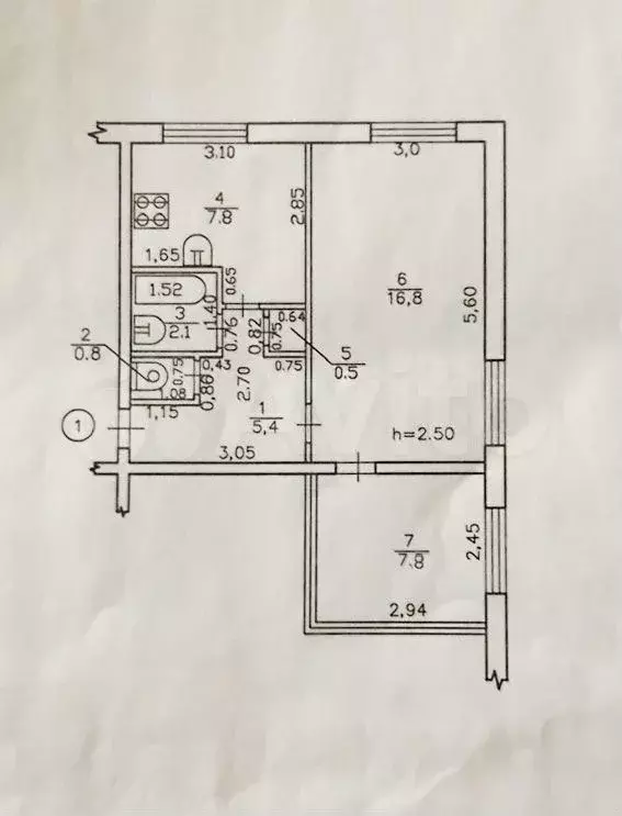 2-к. квартира, 41 м, 1/1 эт. - Фото 0