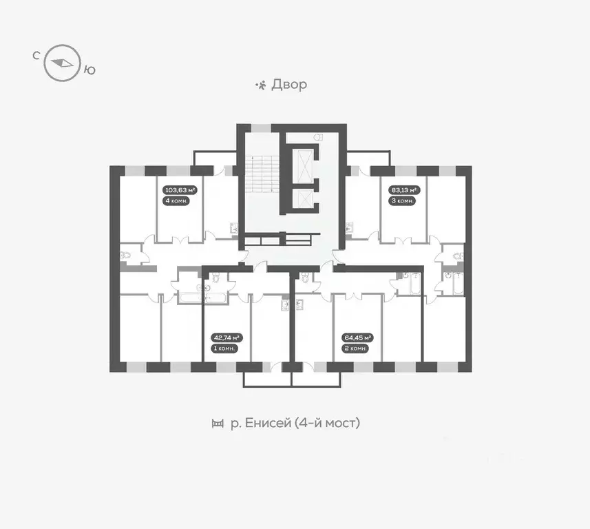 3-к кв. Красноярский край, Красноярск ул. Академгородок, 78 (83.2 м) - Фото 1