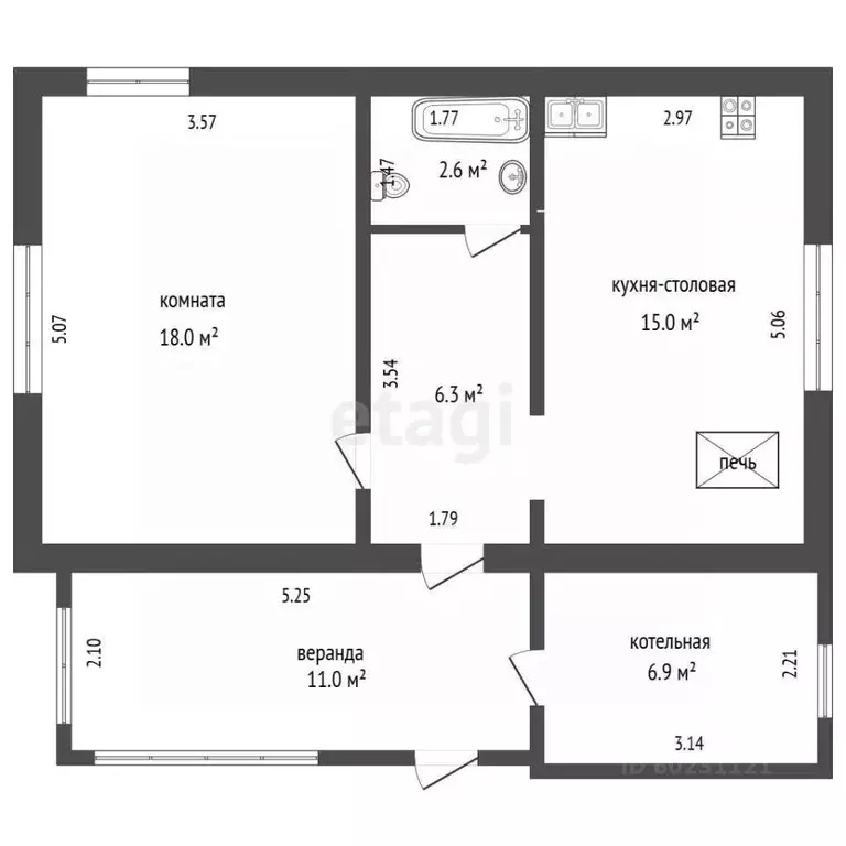 Дом в Пермский край, Добрянка Радужная ул., 14 (50 м) - Фото 2