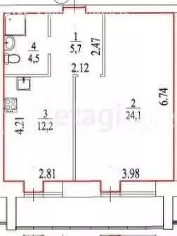 1-комнатная квартира: Архангельск, Московский проспект, 50к1 (46.5 м) - Фото 1