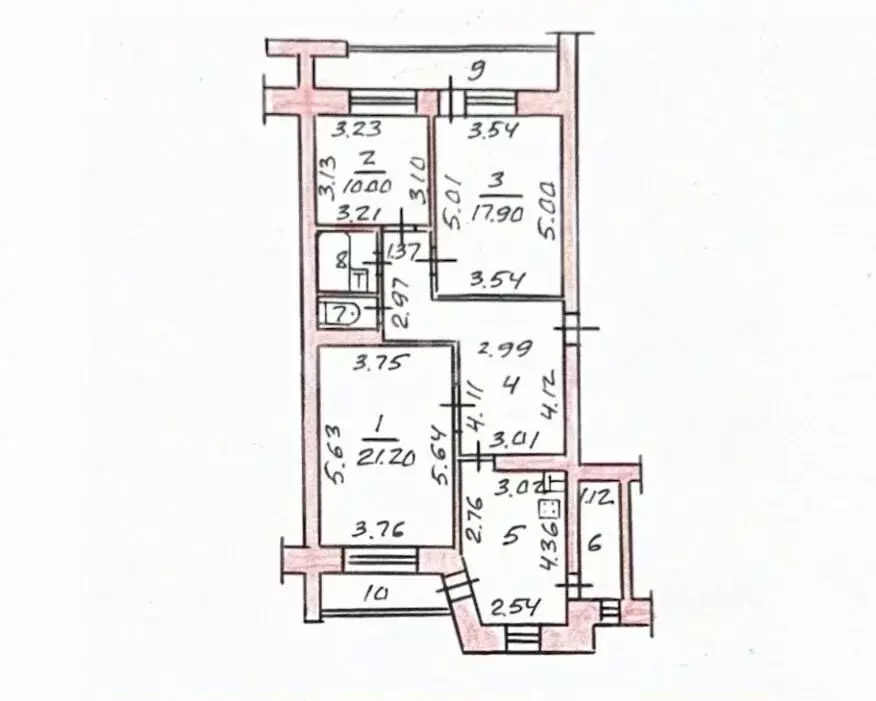 3-к кв. Чувашия, Чебоксары Ярмарочная ул., 5 (87.5 м) - Фото 2