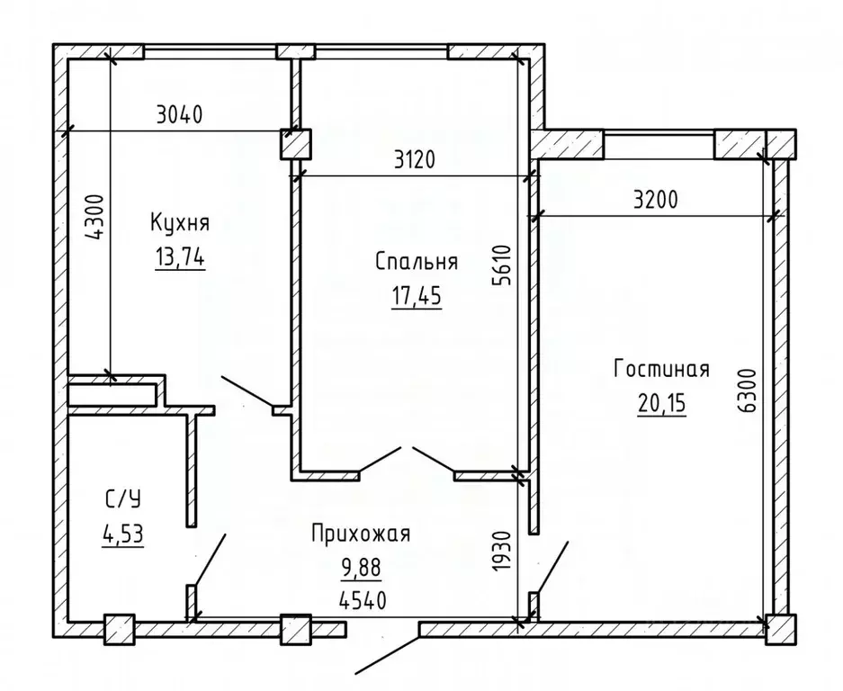 2-к кв. Кабардино-Балкария, Нальчик ул. Ахохова (66.0 м) - Фото 1
