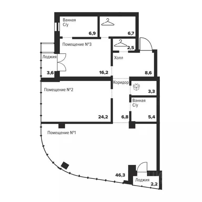 2-к кв. Челябинская область, Челябинск ул. Труда, 157А (126.9 м) - Фото 0